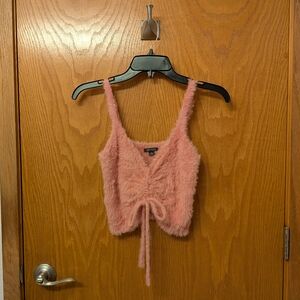 Wild Fable Fuzzy Pink Crop Top